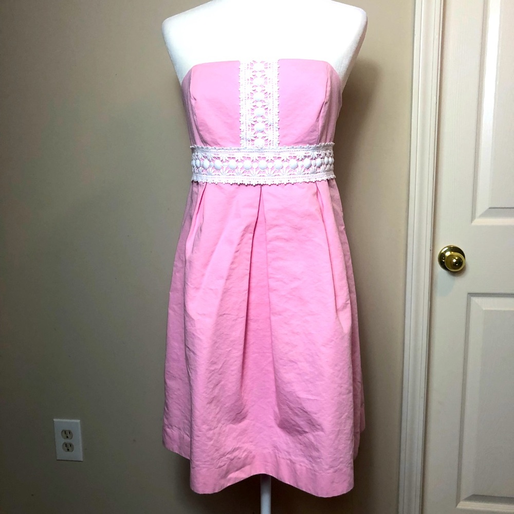 Lilly Pulitzer Pink Strapless Dress